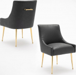 Mid Century Faux Nahast s&ouml;&ouml;gitoolid 2 metallist jalad pehmendusega PU nahast Luksuslik aksessuaar toolid Elutuba Restoran (must)