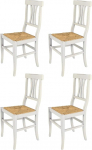 t m c s Tommychairs - 4 Artemisia toolist koosnev komplekt k&ouml;&ouml;gi ja s&ouml;&ouml;gitoa jaoks, vastupidav struktuur lakitud p&ouml;&ouml;gipuidust Shabby Chic stiilis, k&auml;sit&ouml;&ouml;na antiikselt t&ouml;&ouml;deldud ja iste &otilde;lgedest valmistatud.
