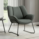 chairus linasest riidest lamamistool elutuppa r&otilde;dule Modernne polsterdatud tool l&otilde;&otilde;gastav tool metalljalgadega (roheline)