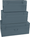 Cogex - metallkast - 3 tk - tabalukk - v&auml;rv: 1 kast 700 x 330 x 310 mm + 1 kast 100L 800 x 390 x 340 mm + 1 kast 150 liitrine 900 x 450 x 370 mm