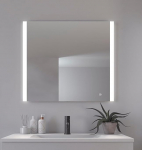 Loevschall Vega ruutpeegel koos valgustusega, 100 x 70 cm, nutikas LED-peegel, timmitav koos puutefunktsiooniga, vannitoa peegel LED-esipaneeliga ja taustavalgustusega, CRI 90 naturaalsete v&auml;rvide jaoks, IP44