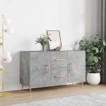 puraday Sideboard kapp 100 x 36 x 60 cm K&uuml;lgkapp Hoiukapp Kontorim&ouml;&ouml;bel Elutuba Vintage Magamistuba Esikoda S&ouml;&ouml;gituba Vitriinkapp Esikapp Betoon Hall