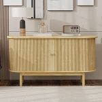 Sideboard, l&uuml;kandustega k&uuml;lgkapp, mitmeotstarbeline kapp koos hoiuruumiga, m&auml;nnipuidust jalgadega seisev kapp, reguleeritavad riiulid, elutuppa, k&ouml;&ouml;ki, magamistuppa, 138 x 43 x 75 cm.