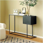 RYUQW3RE Eingangstisch, Moderner schmaler Konsolentisch mit Kunstmarmorplatte for das Wohnzimmer Konsolentisch(L)