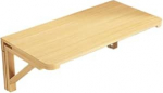 Klapptisch zur Wandmontage, Holzdesign, hohe Tragf&auml;higkeit, stabile Struktur, abgerundete Ecken, leicht zu reinigen, platzsparender Tisch f&uuml;r K&uuml;che, Schlafzimmer, Laptop.