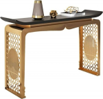 Eingangstisch, Schmaler Konsolentisch mit goldenem Fu&szlig; for Eingangsbereich, Flur und Wohnzimmer Konsolentisch(S)
