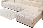 Generisch couchcover, 2-teiliges Set klassischer, Rutschfester Sofakissen mit Fischgr&auml;tmuster, geeignet for alle Jahreszeiten,for Home(Orange)