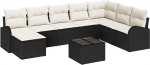 8-teiliges Garten Sofaset mit Kissen Braun Poly Rattan Gartenlounge Model3346167