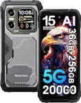 Blackview XPLORE 1 5G 36GB + 256GB AI mobiiltelefon Shatterproof 20000mAh Unlocked Phone 64MP + 50MP 6.78 Inch FHD+ nutitelefon Shatterproof veekindel Dual 4G LTE/GPS/NFC/OTG telefonid
