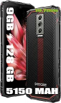 DOOGEE Blade 10 nutitelefon ilma lepinguta, 9GB + 128GB, 5150mAh aku, 11 mm &otilde;huke Simlock-free mobiiltelefon, vastupidav 4G, 16MP kaamera + 8MP v&auml;litelefon, Android 14, 6.56 tolli, NFC punane