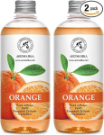 Room Fragrance Refill Bottle Orange 2 x 500 ml - Refill with Essential Orange Oil - Refill Bottle - Aromatherapy Fragrance Diffuser - Room Fragrance - Air Freshener - Orange Fragrance - Reed Diffuser