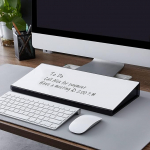 Desktop Whiteboard, DIGIELE Glass Whiteboard, Desktop Memo Board, Dry Wipe Glass Surface, Keyboard Stand + Acrylic Desk Organiser + Marker and Eraser for Office, Home & School