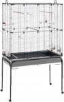 Ferplast 52066817 Bird Cage for Canaries, Parakeets and Exotic Planeta, Dimensions: 97 x 58 x 173.5 cm, Black