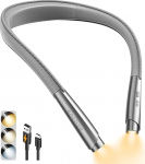 enclize kaela lugemislamp raamat laetav lugemisvalgus raamatule voodis, 3 heledusastet, kerge, mugav disain, vastupidav, lugemislamp kaela ideaalne kudumiseks, k&auml;sit&ouml;&ouml;ks, telkimiseks (Hall)