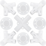 Gazebo Replacement Parts - 9 Pieces Replacement Connectors for 3x3m Awnings, Tent Feet, Corner Centre, 25/19mm