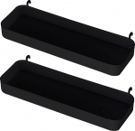 Ikea SKADIS 805.699.41 Shelf (Fits Skadis Pegboard), Black, 28 x 9 x 3 cm, 805.699.41 - Set of 2