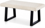 CLIPOP 100 cm Velvet Bench, Upholstered Bench, Metal Legs, Living Room, Bedroom, Hallway, Dining Room (Beige)