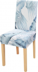 Lalluxy Parson Stretch toolikatted s&ouml;&ouml;gitoa toolidele, istmekatted, tooli kaitsjad pidude jaoks, lemmikloomade kaitsja, universaalne sobivus, pehme pol&uuml;ester, 4 t&uuml;kki, sinised palmilehed II