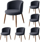 KCCRHIN toolikatted kumerate seljatugedega, 1/2/4/6 tk komplekt, paks elastne toolikate, pestav toolikate, tooli kaitsja madalale seljatoele s&ouml;&ouml;gitoa, hotelli, kontori, kohviku jaoks, hall, 6 t&uuml;kki