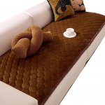 Waschbare Sofabez&uuml;ge - 2-, 3- und 4-Sitzer-Sofabez&uuml;ge aus weichem Pl&uuml;sch, rutschfeste Sofabez&uuml;ge, Sofakissenbez&uuml;ge, Sofabez&uuml;ge f&uuml;r Haustiere, M&ouml;belschutz f&uuml;r das Wohnzimmer(Kaffee,50x200cm/20x74in)