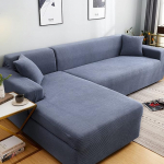 Paksud diivanikatted 1 2 3 4 istekohaga diivanil diivanikatted L kuju Stretch Slipcover elutoa koerad lemmikloomad pestav vastupidav m&ouml;&ouml;bel kaitsja Polar Fleece Hall sinine (2 istekohaga)