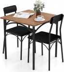 GIANTEX s&ouml;&ouml;gitoa 3-kohaline komplekt, ruudukujuline s&ouml;&ouml;gilaud koos 2 tooliga Pehmendusega k&ouml;&ouml;gilaudade komplekt metallraamiga, s&ouml;&ouml;gitoa grupp 2 inimesele, s&ouml;&ouml;gitoa komplekt s&ouml;&ouml;gitoa ja k&ouml;&ouml;gi jaoks, s&ouml;&ouml;gilaudade komplekt, s&ouml;&ouml;gilaudade komplekt