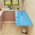 An der Wand montierter Klapptisch zum Essen und zur Computernutzung. Platzsparender Kleiner Schreibtisch in 4 Farben und Mehreren Gr&ouml;&szlig;en