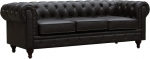 habitat et jardin Chesterfield Aliza diivan ilma reguleeritavuseta - 204 x 80 x 58 cm - 3-kohaline - pruun
