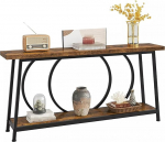 Kitsas konsoollaud kahe tasandiga, pikk kohvilaud diivani taga, t&ouml;&ouml;stuslikud konsoollauad, koridorilaud koos hoiukastidega, elutuppa (120 cm / 47,2 tolli)