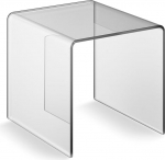 EH Design Akr&uuml;&uuml;l klaasist k&uuml;ljelaud, kohvilaud, akr&uuml;&uuml;lklaas, mini &ouml;&ouml;kapp, minilaud, materjali paksus 8 mm, l&auml;bipaistev XT br&auml;ndi akr&uuml;&uuml;lklaas (40 x 34 x 30 cm)