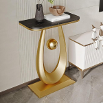 Moodne konsoolne sissep&auml;&auml;suga akentne diivanilaud tilgakujulise aluse ja palli pendliga kitsas ja pikk akentne laud diivani taha (I, 80 x 30 x 75 cm / 31,5 x 11,8 x 29,5 tolli).