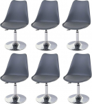 Mendler Malm&ouml; T501 S&ouml;&ouml;gitoatoolid, reguleeritava k&otilde;rgusega, p&ouml;&ouml;ratavad, kunstnahast, tumehall, kroomitud alus