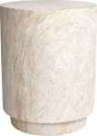 Empire Art Direct MgO Itaalia stiilis silindriline travertiinist kivist k&uuml;ljelaud elutuppa magamistuppa kontorisse 36,1 x 36,1 x 46,5 cm