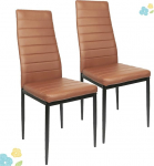 2 toolist koosnev komplekt k&otilde;va kunstnahast s&ouml;&ouml;gitoolid Pehmendusega istme ja seljaosa s&ouml;&ouml;gitoolide komplekt SGS heakskiidetud (pruun)