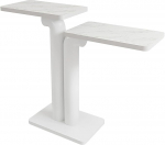 100 cm konsoollaud, kaasaegne koridorilaud, konsoollaud kiltkivi plaadiga, elutuppa, esikusse, lihtne kokkupanek (valge)