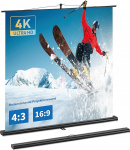 T&otilde;mmatav projektoriekraan koos stendiga, kaasaskantav projektsiooniekraan, projektoriekraanid, 60-tolline 16:9, ultra l&uuml;hikese vahemaa projektsioon v&otilde;imalik, kompaktne disain, ideaalne kodukino, sise-/v&auml;ljakuteks