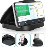 Tophot auto telefonihoidja, telefonihoidja autole: Vertikaalne horisontaalne auto telefonihoidja 360&deg; p&ouml;&ouml;ratava eemaldatava tugeva kleepuva alusega, mis on &uuml;hilduv iPhone'i, Android nutitelefonidega, must