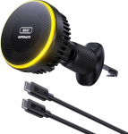 AOHI enesejahutusega MagSafe autokinnitusele, 15 W mobiiltelefoni hoidja auto laadimisfunktsiooniga, Super auto kiire autolaadija &otilde;huventilatsiooni jaoks, &uuml;hilduv