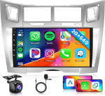 Hodozzy 2G 64G Android autoradio Toyota Yaris/Vizi 2005-2011 jaoks koos juhtmevaba Carplay Android auto peeglilinkiga, raadio 9-tolline puuteekraaniga navigatsioon EQ/DSP Bluetooth WiFi FM/RDS raadio, rooliratas