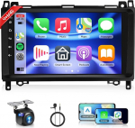 4+64G Android autoraadio Mercedes Benz A-klassi W169 B-klassi W245 W639 Vito W639 Viano W906 Sprinter 9-tolline traadita Carplay autoraadio koos Android auto GPS Bluetooth FM/RDS tagurduskaameraga