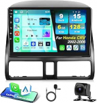 6GB + 128GB Carplay autoraadio Honda CRV 2002-2006, Bluetooth autostereo puuteekraaniga traadita Android auto GPS WiFi SWC FM/RDS raadio USB peeglilink Canbus + AHD tagumine kaamera
