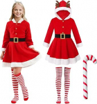 J&otilde;ulud Naine kost&uuml;&uuml;m T&uuml;drukud Naised Samet Santa kost&uuml;&uuml;m koos v&ouml;&ouml;ga J&otilde;ulud Naine kleit J&otilde;ulud kleit kapuutsiga j&otilde;ulupidu Cosplay