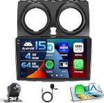 4+64G Autoradio f&uuml;r Nissan Qashqai J10 2006-2016 Android 15 mit 9'' In-Cell Bildschirm Unterst&uuml;tzung Wireless Carplay und Android Auto Mirror Link Radio FM/RDS GPS WiFi BT SWC