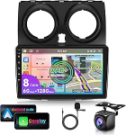 4G + 64G 8-tuumaline DAB/DAB+ VECHTEL 9-tolline autoraadio Bluetooth Nissan Qashqai J10 2006-2016 Carplay Android auto, DSP, WiFi GPS Navi RDS/FM, 1280 x 720, Android 15 raadio 2 DIN AHD tagantvaates&uuml;steemiga.