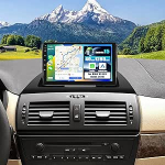 SIXWIN 4+128G Android 15 autoraadio koos CarPlay/Android Car/Mirror Linkiga BMW X3 E83 (2004-2012), 9-tolline HD puuteekraan toetab WiFi GPS Bluetooth FM/RDS USB roolijuhtimispult + tagurdamine
