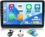 CAMECHO Android 13 2G + 64G autoraadio Fiat Ducato3 / Peugeot Boxer / Citroen Jumper koos Navi Carplay Android autoga, 2 DIN Carplay raadio 9-tollise puuteekraaniga Bluetooth RDS FM WiFi + tagurdamine