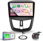 8 Core 6G + 128G Rimoody autoraadio Android Peugeot 207 2006-2015 Carplay juhtmevaba 9-tolline raadio auto Androidiga auto 360&deg; panoraamvaatega navigatsioon GPS peeglilink Bluetooth FM/RDS/EQ SWC tagumine vaade