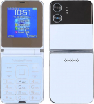 Lukustamata 2G vanemate mobiiltelefoni klapptelefon 4 SIM-kaardiga ooterežiimis, &uuml;he klahvi kiirvalimine, suured nupud, suured numbrid, valju heli, telefon eakatele inimestele (sinine)