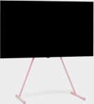 Pjedestaal Viva TV statiiv 40 kuni 70 tollile, kvaliteetne TV statiiv kaasaegse disainiga, vastupidav terasest TV statiiv, stiilne TV statiiv kaldjala ja &uuml;mardatud jalgadega (roosa)