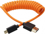 HangTon Micro HDMI kuni HDMI 4K 8K Raw kaabel ATOMOS Ninja V Ultra, Sony ZV-E10II A7C2 A7RIV A6700, Canon R50 R6 R5C R10, Lumix S5 S9 G100, Fujifilm X-T50, t&uuml;&uuml;p A D, oranž punutud, 30cm.